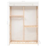 vidaXL Garde-robe à 3 niveaux 110 x 40 x 170 cm