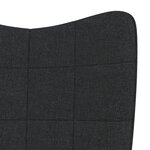 vidaXL Chaise à bascule Noir Tissu