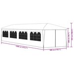 vidaXL Tonnelle de jardin 3x12 m Blanc