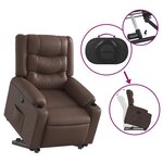 vidaXL Fauteuil inclinable marron similicuir