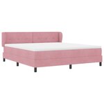 Lit à ressort vidaXL avec matelas rose 180x200 cm en velours