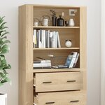 vidaXL Buffet haut Chêne sonoma Bois d'ingénierie