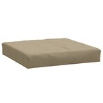 vidaXL Coussin de palette taupe mélangé 60x60x10 cm tissu