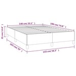 vidaXL Cadre de lit sans matelas gris foncé 140x190 cm tissu