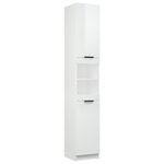 vidaXL Armoire de salle de bain blanc brillant 32x34x188 5 cm