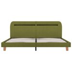vidaXL Cadre de lit avec LED sans matelas vert tissu 180x200 cm