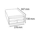 Module De Classement Small-box 3 Tiroirs Glossy - Blanc Brillant - Exacompta