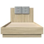 vidaXL Cadre de lit sans matelas chêne sonoma 100x200 cm
