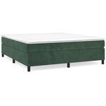 vidaXL Cadre de lit Vert foncé 160x200 cm Velours