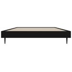 vidaXL Cadre de lit sans matelas noir 100x200 cm bois d'ingénierie