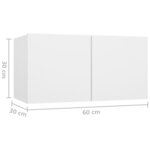 vidaXL Ensemble de meubles TV 6 Pièces Blanc Bois d'ingénierie
