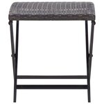 vidaXL Tabouret pliable Résine tressée Marron