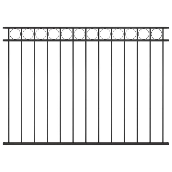 vidaXL Panneau de clôture Acier 1 7x1 2 m Noir
