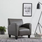 vidaXL Chaise Gris Similicuir