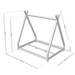 Lit tipi enfant NAKANA 120 x 180 rouge brique