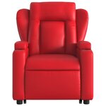 vidaXL Fauteuil inclinable Rouge Similicuir