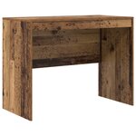 vidaXL Bureau avec rangement Bois ancien Bois d'ingénierie