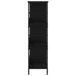 vidaXL Bibliothèque noir 78 5x33x117 5 cm bois d'ingénierie