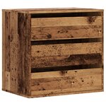vidaXL Commode d'angle vieux bois 60x41x58 cm bois d'ingénierie