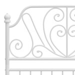 vidaXL Cadre de lit sans matelas blanc métal 100x200 cm