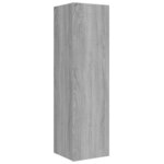 vidaXL Ensemble de meubles TV 4 Pièces Sonoma gris Bois d'ingénierie