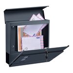 Boîte aux lettres acier galvanisé 37x37x11 cm gris anthracite 03_0006526