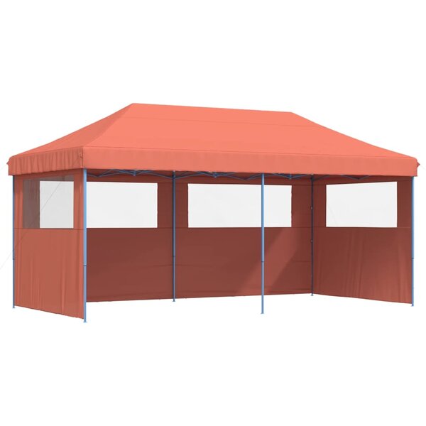 vidaXL Tente de réception pliable escamotable avec 3 parois latérales