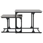 vidaXL Table basse gigogne 2 Pièces sonoma gris bois d'ingénierie