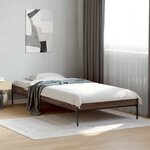 vidaXL Cadre de lit sans matelas chêne marron 75x190 cm
