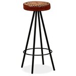 vidaXL Tabourets de bar lot de 2 cuir véritable