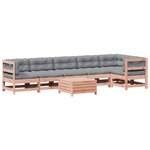 vidaXL Salon de jardin 7 Pièces avec coussins bois massif douglas