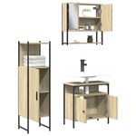 vidaXL Ensemble de meubles de salle de bain 3 Pièces chêne sonoma