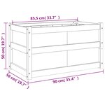 vidaXL Jardinière d'extérieur 90x50x50 cm bois de pin imprégné