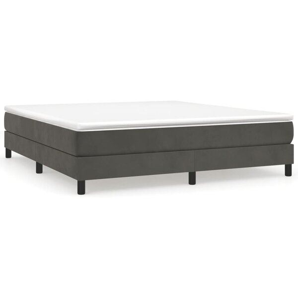 vidaXL Cadre de lit Gris foncé 180 x 200 cm Velours