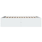 vidaXL Cadre de lit blanc 140x200 cm bois d'ingénierie