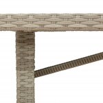 vidaXL Table de jardin dessus en verre gris clair 190x80x74 cm