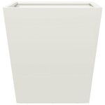 vidaXL Jardinières 2 Pièces blanc 40x40x40 cm acier