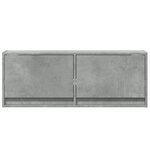 vidaXL Meuble TV mural avec lumières LED gris béton 100x31x35 cm