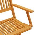 vidaXL Ensemble à manger de jardin pliable 5 Pièces bois massif d’acacia
