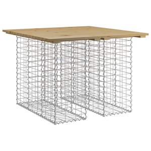 vidaXL Banc de jardin design gabion 100x102x72 cm bois de pin imprégné