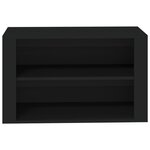 vidaXL Étagère à chaussures Noir 75x35x45 cm Bois d'ingénierie