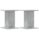 vidaXL Supports pour plantes 2 Pièces gris béton bois d'ingénierie