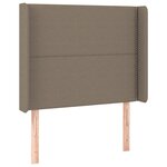 vidaXL Sommier à lattes de lit matelas LED Marron foncé 90x200cm Tissu