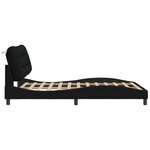 vidaXL Cadre de lit sans matelas noir 140x190 cm tissu
