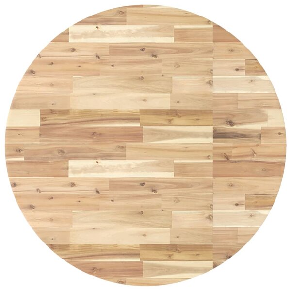 vidaXL Dessus de table rond Ø90x4 cm bois massif d'acacia