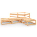 vidaXL Salon de jardin 4 Pièces Bois de pin massif