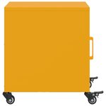 vidaXL Table de chevet jaune moutarde 36x39x43 5 cm acier