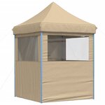 vidaXL Tente de réception pliable escamotable avec 4 parois latérales