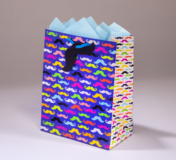 Sac cadeau moustache mmpml 17,5 x h 23