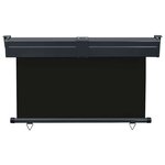 vidaXL Auvent latéral de balcon 125x250 cm noir